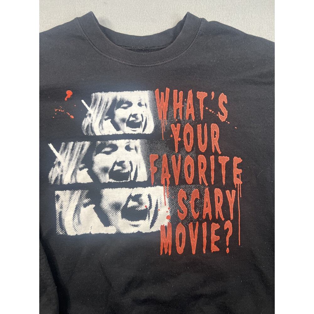 Scream GhostFace Men's Small Black Pullover Sweatshirt Halloween - Picture 2 of 6